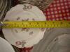 Porcelain Dinnerware Set With Floral and Gilt Rim - 9