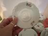 Porcelain Dinnerware Set With Floral and Gilt Rim - 12