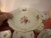 Porcelain Dinnerware Set With Floral and Gilt Rim - 14