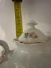 Porcelain Dinnerware Set With Floral and Gilt Rim - 17