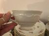 Porcelain Dinnerware Set With Floral and Gilt Rim - 22