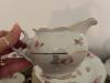 Porcelain Dinnerware Set With Floral and Gilt Rim - 28