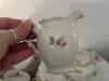 Porcelain Dinnerware Set With Floral and Gilt Rim - 31