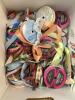Assorted Fabric Pieces and Craft Ribbon Spools - 2