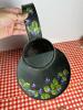 Metal Pitcher With Hand Painted Goose and Floral Motif - 3