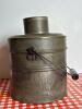 Antique Tin Milk Pail with Lid and Handle - 2