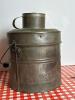 Antique Tin Milk Pail with Lid and Handle - 4
