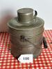 Antique Tin Milk Pail with Lid and Handle - 10