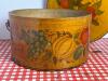 Folk Art-Style Painted Wood Pantry Box with Handle - 3