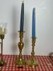 Brass Candlesticks and Hurricane Candle Holders - 5