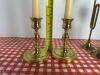 Brass Candlesticks and Hurricane Candle Holders - 7