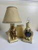 Pair of Figural Child Motif Table Lamps With Shades