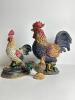 Rooster and Chicken Figurines in Country-Style Motif - 2