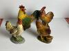 Rooster and Chicken Figurines in Country-Style Motif - 4
