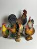 Rooster and Chicken Figurines in Country-Style Motif - 6