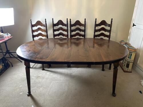 Dining Chairs and Oval Extension Table