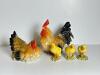 Porcelain Rooster, Hen, and Chicks Figurines Farmhouse-Style - 2