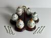 Lenox Porcelain Jam Jars With Spoons on Wooden Stand