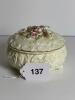 Porcelain Trinket Box With Floral Relief in Victorian Style - 6