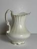 Victorian-Style White Ceramic Pitcher with Gilt Rim - 2