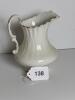 Victorian-Style White Ceramic Pitcher with Gilt Rim - 6