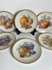 7.5" Porcelain Plates With Fruit Motif and Gold Rim - 2