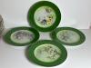 Porcelain Plates Hand Painted Floral by Beverly Miller in Case