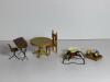 Assorted Dollhouse Miniature Furniture and Accessories Lot - 9