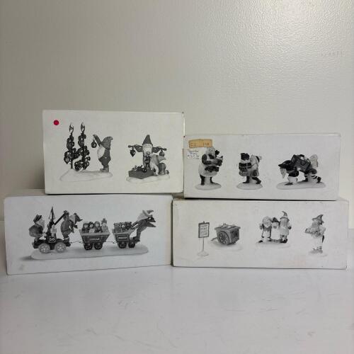 Heritage Village Porcelain Elf Figurine Sets