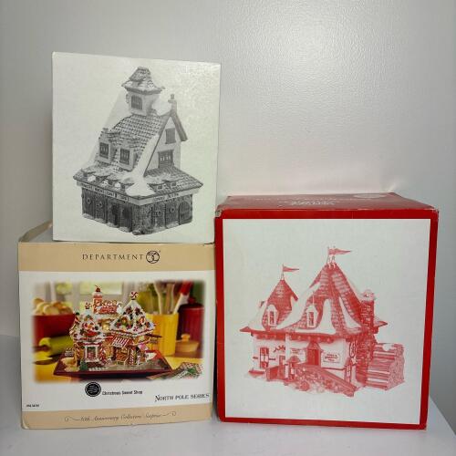 Heritage Village North Pole Porcelain Christmas Buildings