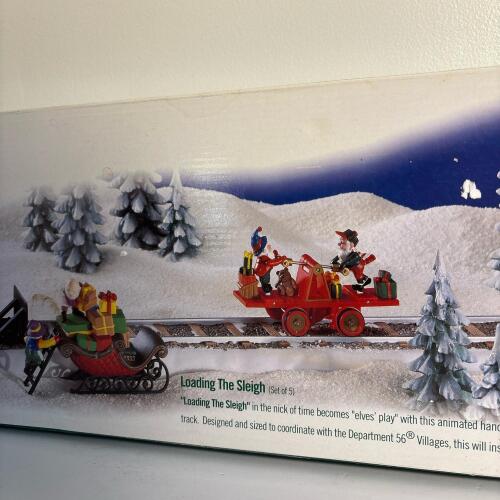 Dept 56 North Pole Loading The Sleigh Set