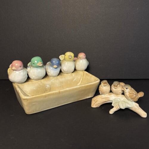 Vintage Ceramic Bird Figurine & Planter