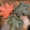 Ceramic Leaf-Shaped Serving Dishes & Autumn Decor - 6