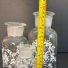 Trio of Glass Apothecary Jars with Floral Motifs - 8
