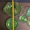 Green Uranium Depression Glass Bowls, Plates, Cups and Saucers - 5