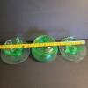 Green Uranium Depression Glass Cups and Covered Sugar Bowl - 5