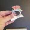 Porcelain Floral Napkin Rings and Place Card Holders - 3