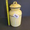 Canal Pottery Yellow Spongeware Canister with Lid - 5