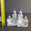 Crystal Salt Cellars, Knife Rests, and Shakers Group - 6