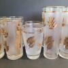 Gold Leaf Frosted Glasses in Mid-Century Style - 3