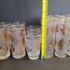 Gold Leaf Frosted Glasses in Mid-Century Style - 6