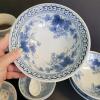 Blue and White Porcelain Bowls, Spoons, and Vase Assortment - 3
