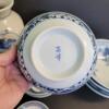 Blue and White Porcelain Bowls, Spoons, and Vase Assortment - 4