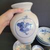 Blue and White Porcelain Bowls, Spoons, and Vase Assortment - 5