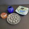 Assorted Floral Flower Frogs and Holders in Glass and Ceramic