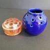 Assorted Floral Flower Frogs and Holders in Glass and Ceramic - 3
