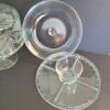 Glass Cake Plate with Floral Etching and Luigi Bormioli Divided Server - 3