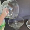 Glass Cake Plate with Floral Etching and Luigi Bormioli Divided Server - 6