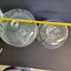 Glass Cake Plate with Floral Etching and Luigi Bormioli Divided Server - 7