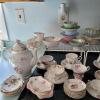 Assorted Floral Fine China Tea Cups, Saucers, Teapots, and Plates - 3